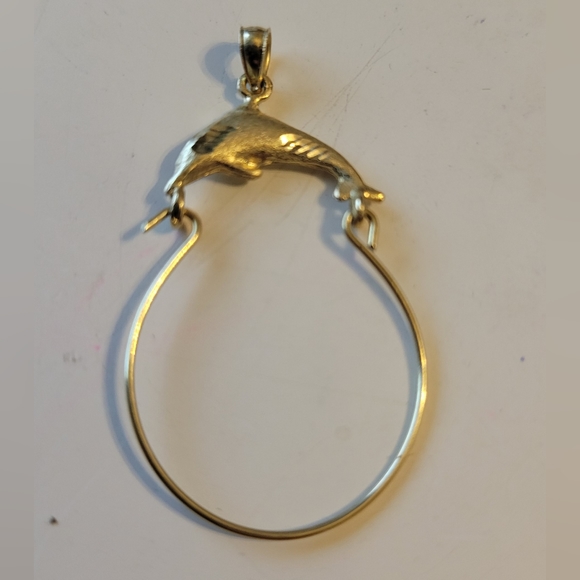 Source Unknown Jewelry - GUC 14K Dolphin Charm Holder